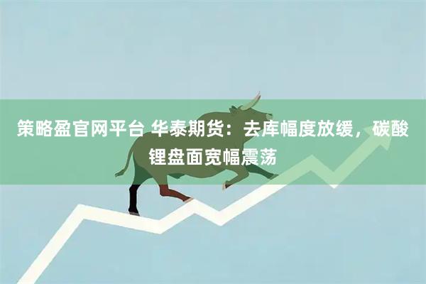 策略盈官网平台 华泰期货:去库幅度放缓,碳酸锂盘面宽幅震荡